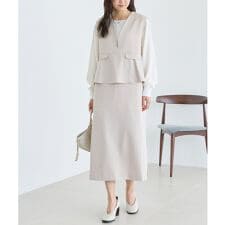 ラビアンジェ(LAVEANGE)の【好機能シリーズ】抗菌/防臭/防シワ/フレアジャンスカワンピース