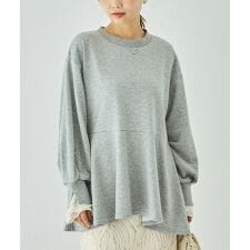 ラビアンジェ(LAVEANGE)の【好機能シリーズ】吸湿発熱/袖フリルペプラム裏毛プルオーバー