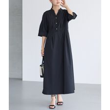 【好機能シリーズ】抗菌/防臭/防シワ タックワンピース