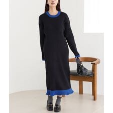 ラビアンジェ(LAVEANGE)の配色ニットワンピース