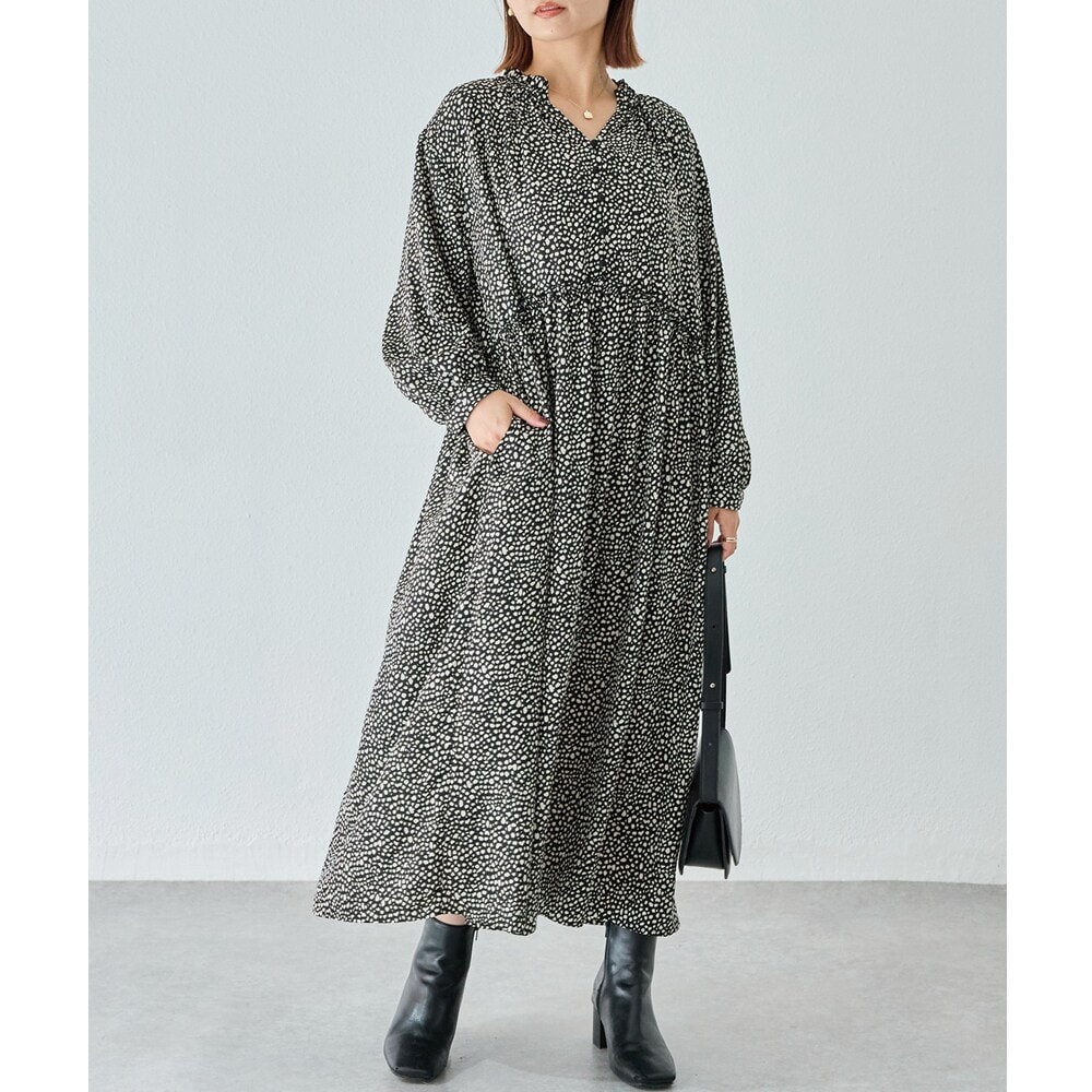 フラワー刺繍ワンピース(インナーキャミ付き) | ラビアンジェ(LAVEANGE