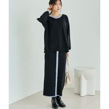 ラビアンジェ(LAVEANGE)の【洗える】バイカラーニットセットアップ