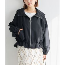 裾フレア フード付きマウンテンパーカー