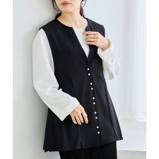【好機能シリーズ】接触冷感・吸水速乾｜ダブルパール釦タックベスト