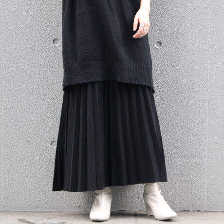 洗える Mサイズ プリーツロングニットスカート ラビアンジェ Laveange ファッション通販 マルイウェブチャネル