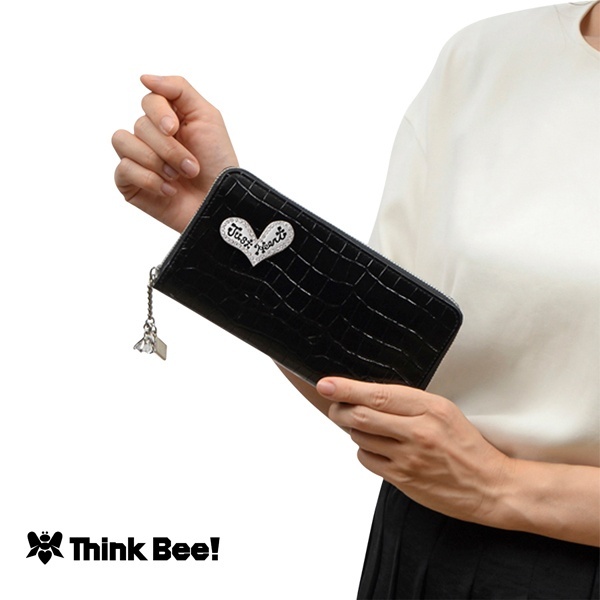 ビーサファリ ラウンド財布（ブラック） | シンクビー！(Think Bee 