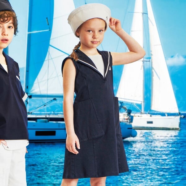 コムサフォセット　ワンピース スカートセット コムサフォセット ワンピース スカートセット スムースセーラーカラー