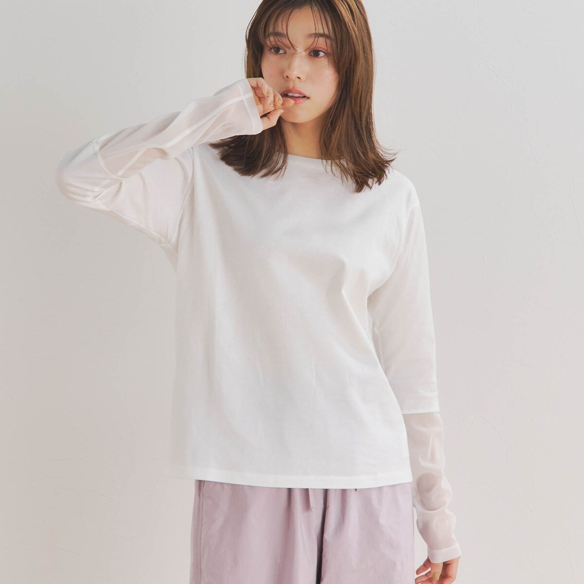 袖シアーロンT≪洗濯機で洗える≫ | ドロワットロートレアモン(Droite