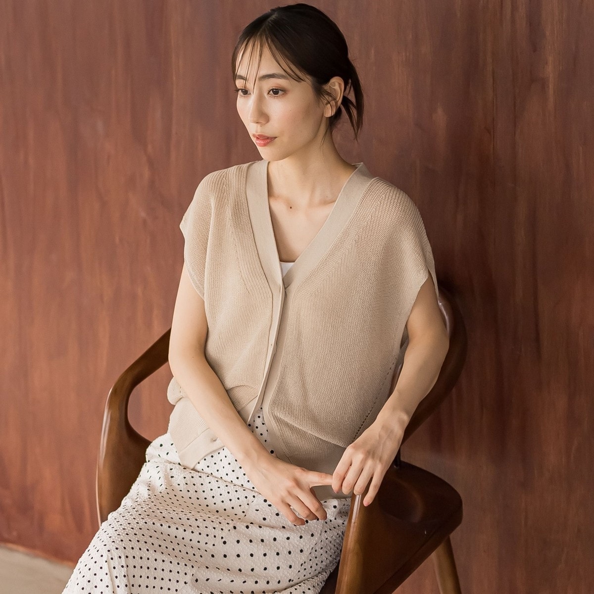 極美品DAMA collection 麻シースルーオーバーサイズシャツ
