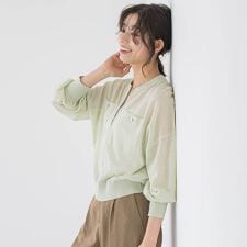 シアーZIPブルゾン≪手洗い可能≫