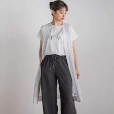 刺繍レースジレ≪手洗い可能≫