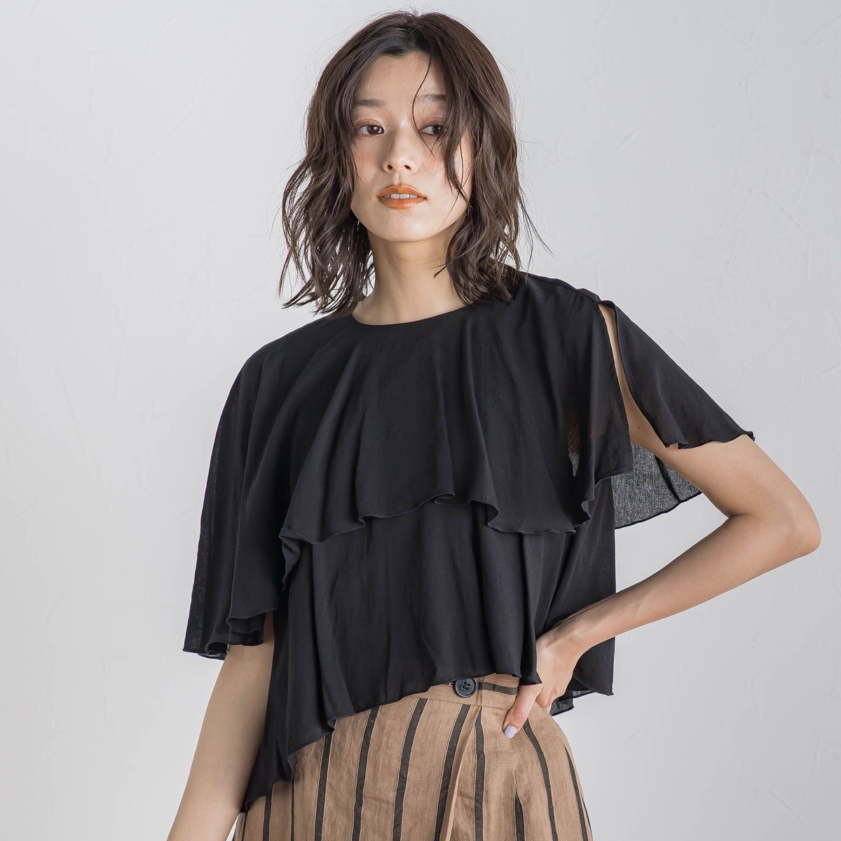 Droite lautreamont / ドロワットロートレアモン 【WEB限定】気流染めティアードブラウス≪手洗い可能≫ WEB限定】気流染めティアードブラウス≪手洗い可能