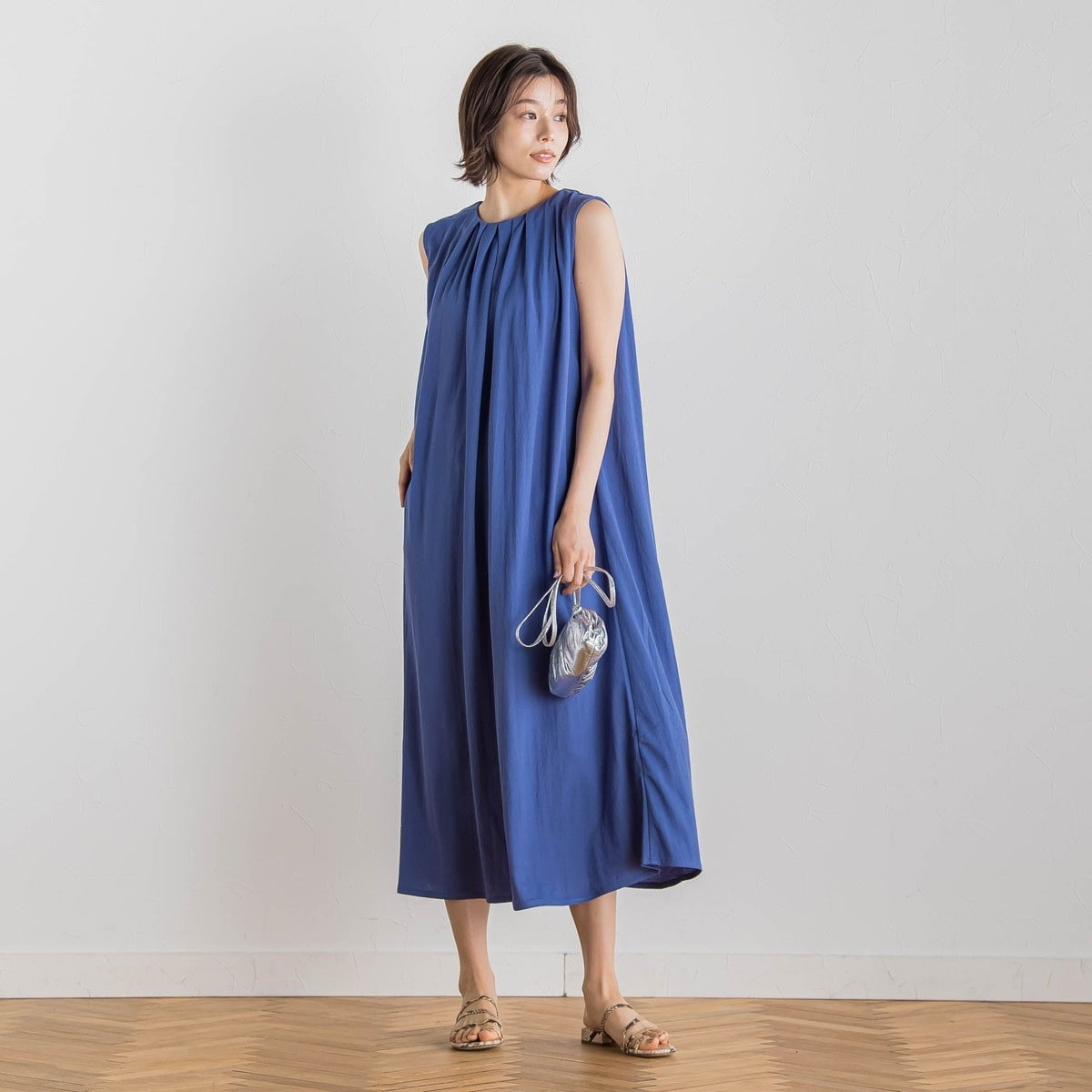 WEB限定サイズ】ボタニカルプリントソリッドワンピース | ミラ