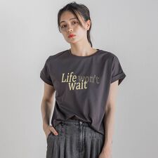 ドライタッチコットンNEWロゴTシャツ≪洗濯機で洗える≫