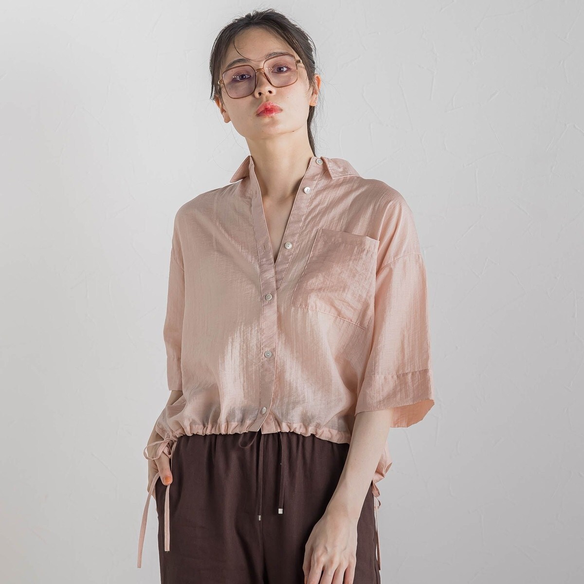 Droite lautreamont / ドロワットロートレアモン シアーシャツ≪手洗い可能≫ シアーシャツ≪手洗い可能≫ | ドロワットロートレアモン(Droite