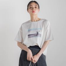 ドライタッチコットンフォトTシャツ≪洗濯機で洗える≫