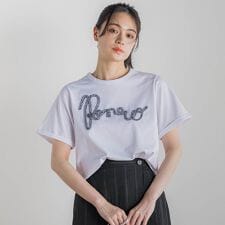 フリンジコードロゴTシャツ≪手洗い可能≫