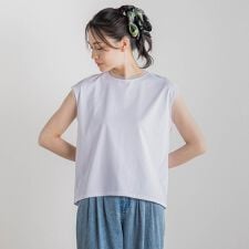 天竺シアー切替えTシャツ≪洗濯機で洗える≫