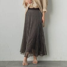 シアーストライプスカート≪手洗い可能≫