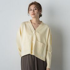 Vネックカーディガン≪手洗い可能≫