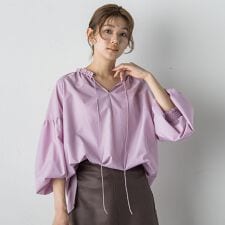 セミシアーフリルブラウス≪洗濯機で洗える≫
