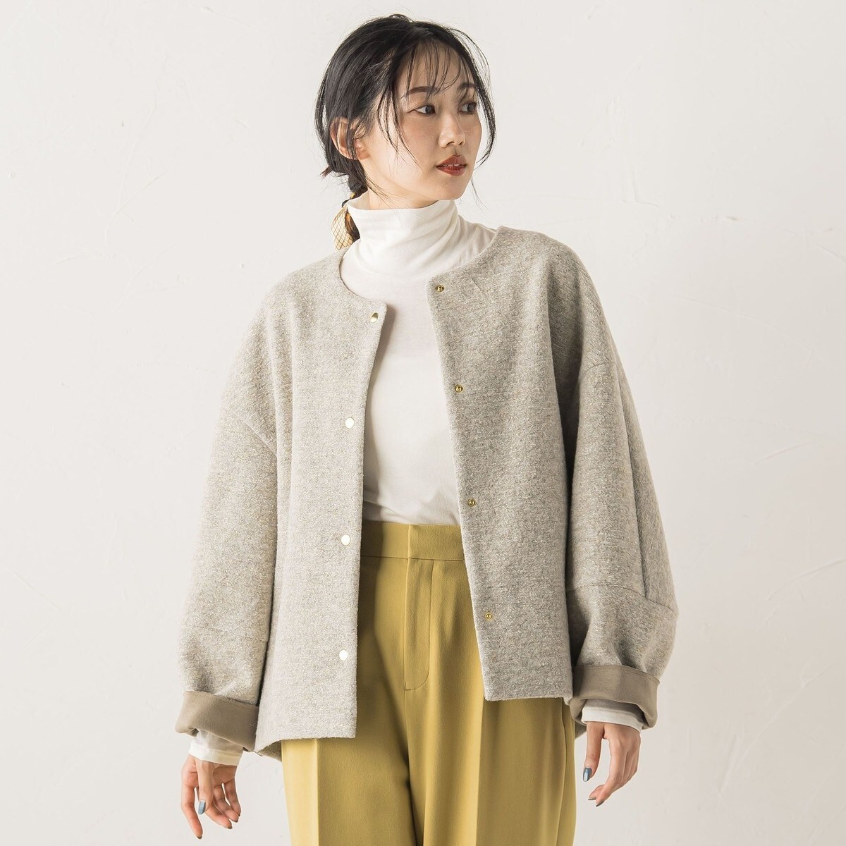 【IENA】HERRINGBONE CLASSICジャケット　ライトグレー36 IENA】HERRINGBONE CLASSICジャケット ライトグレー36 - メルカリ
