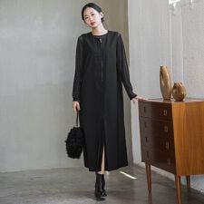 ドロワットロートレアモン(Droite lautreamont)の裏起毛サキソニーワンピース≪手洗い可能≫