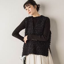 モナコツィードブラウス≪手洗い可能≫