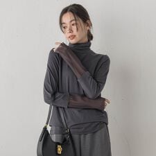 ウォッシャブルベア天竺カットソー≪洗濯機で洗える≫