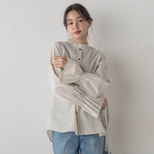 襟フリルブラウス≪洗濯機で洗える≫