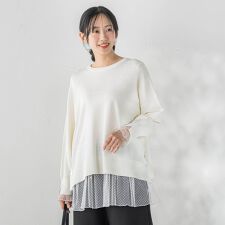 サイドボタンニット≪手洗い可能≫