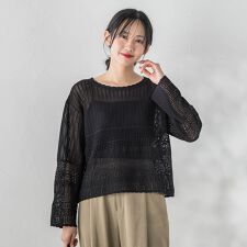 レース柄ニット