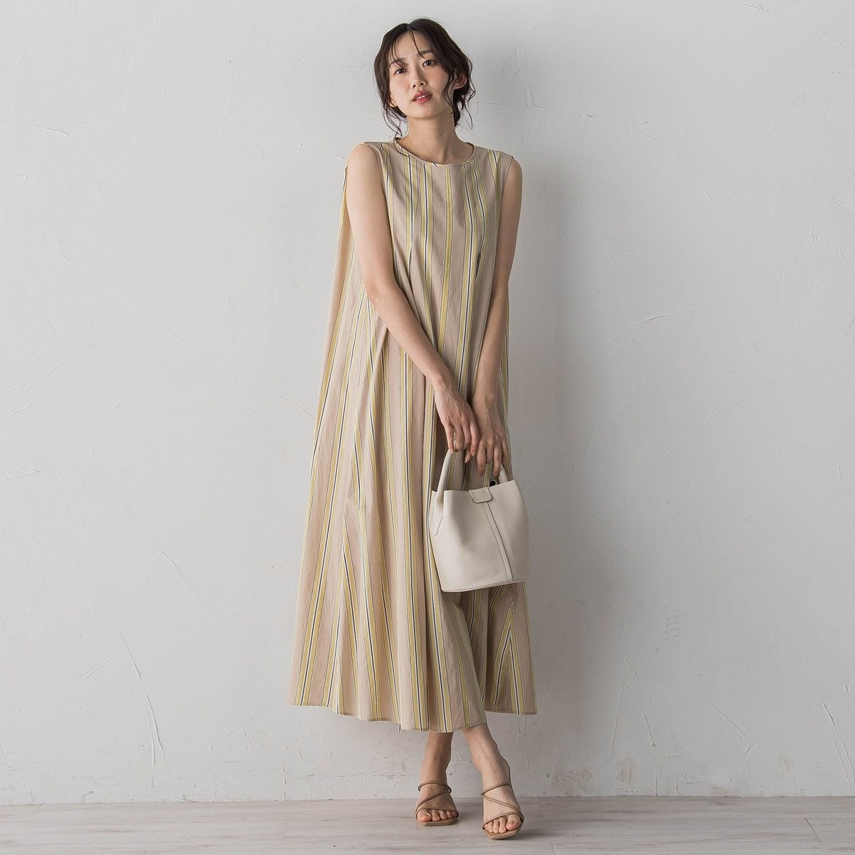 MULTI COTTONストライプワンピース | ドロワットロートレアモン(Droite