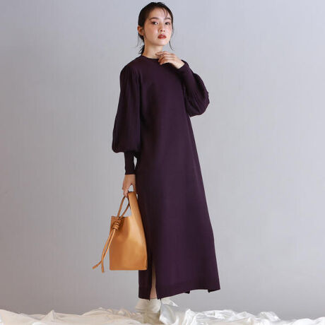 プリーツスリーブストレートニットワンピース ドロワットロートレアモン Droite Lautreamont ファッション通販 マルイウェブチャネル To607 187 07 01