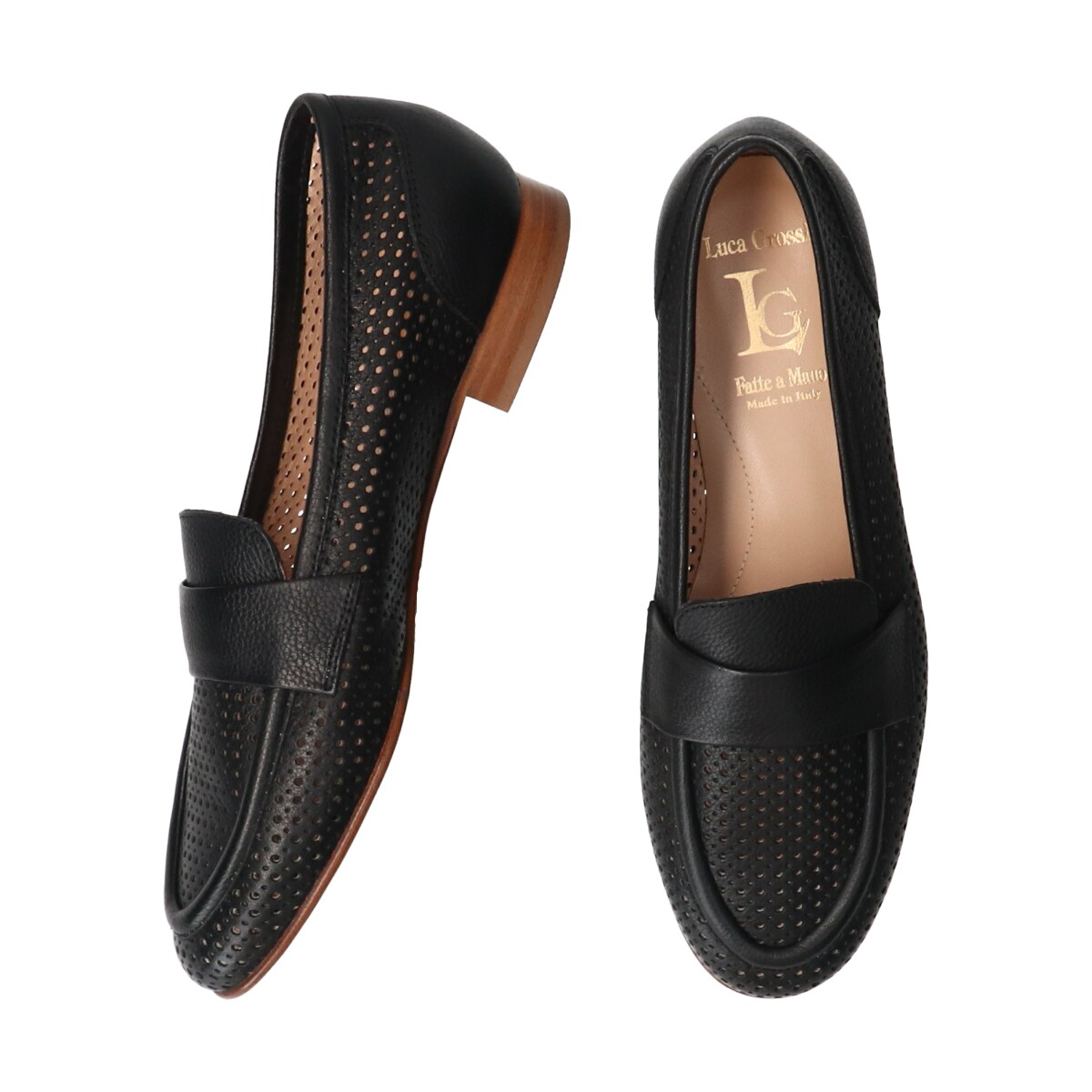 美品】23cm〜23.5cm Luca Grossi タッセル付ローファー 美品