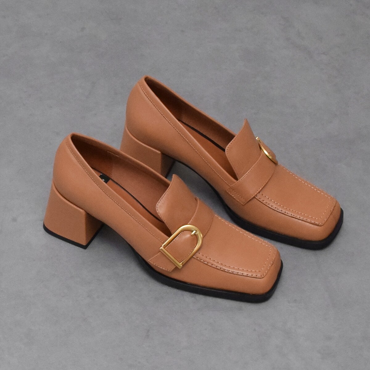 ANGEL ALARCON◇2.8cmヒール◇ラウンドトウベーシックローファー