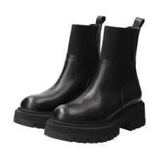 QUSHELI◆5.5cmヒール◆厚底タンクソール変形サイドゴアブーツ