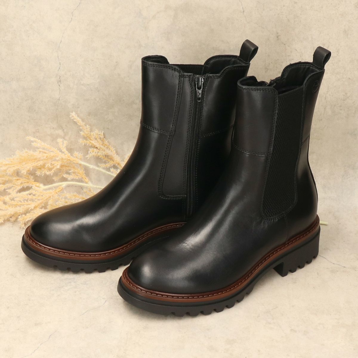 Tamaris◇4.5cmヒール◇サイドゴアインサイドジップブーツ | タマリス