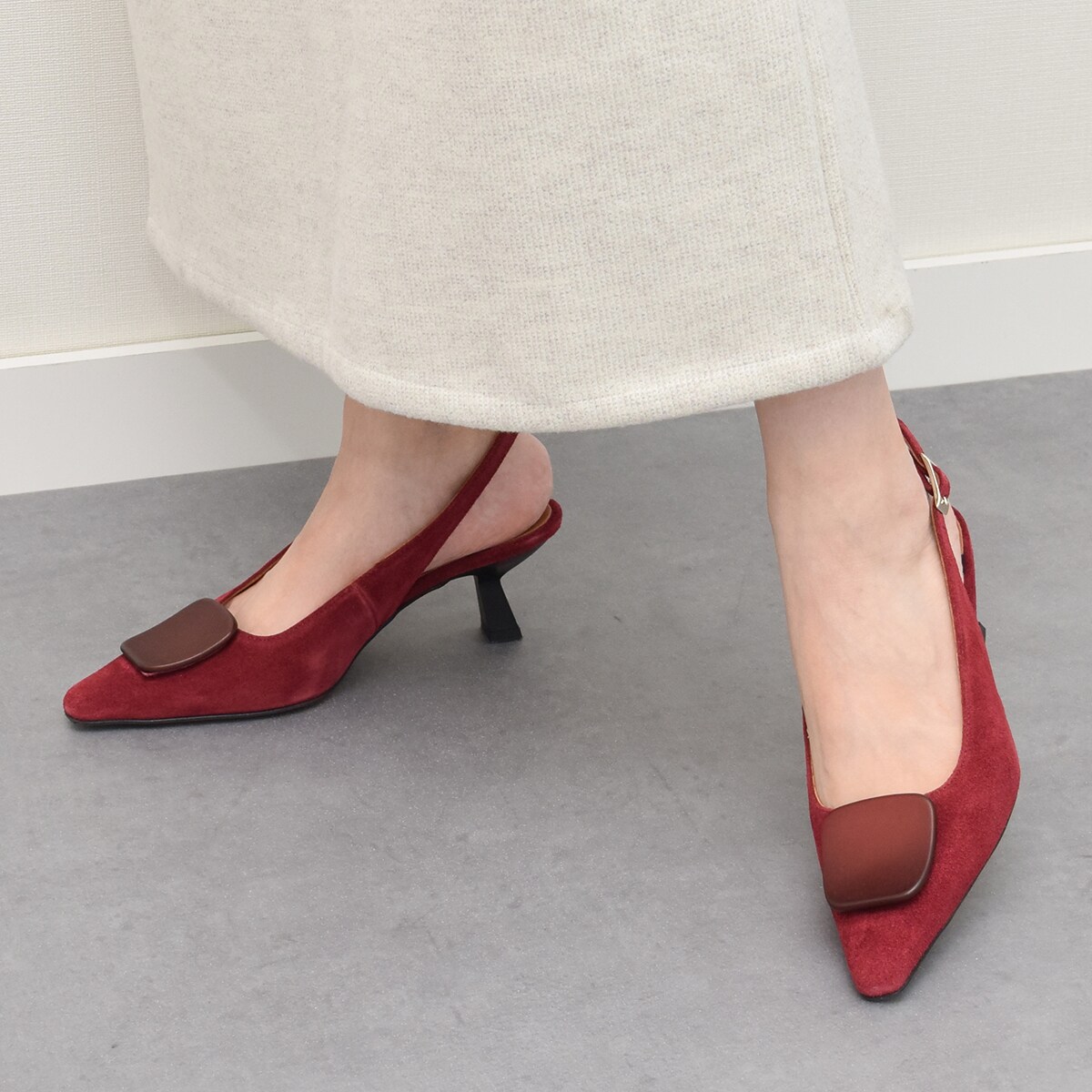 FABIO RUSCONI◇6.5cmヒール◇ポインテッドトウバックバンド FABIO RUSCONI◇6.5cmヒール◇ポインテッドトウバックバンド