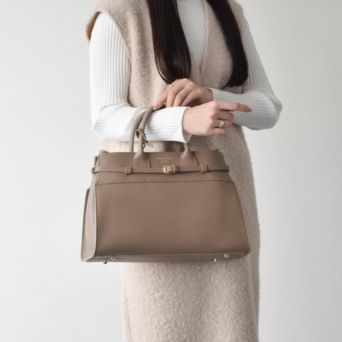 CHRISTIAN VILLA◇ミディアムサイズレザーハンドルバッグ