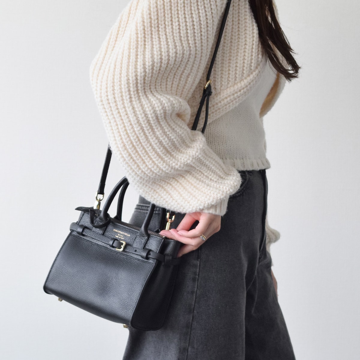 CHRISTIAN VILLA◇スモールサイズレザーハンドバッグ | クリスチャン