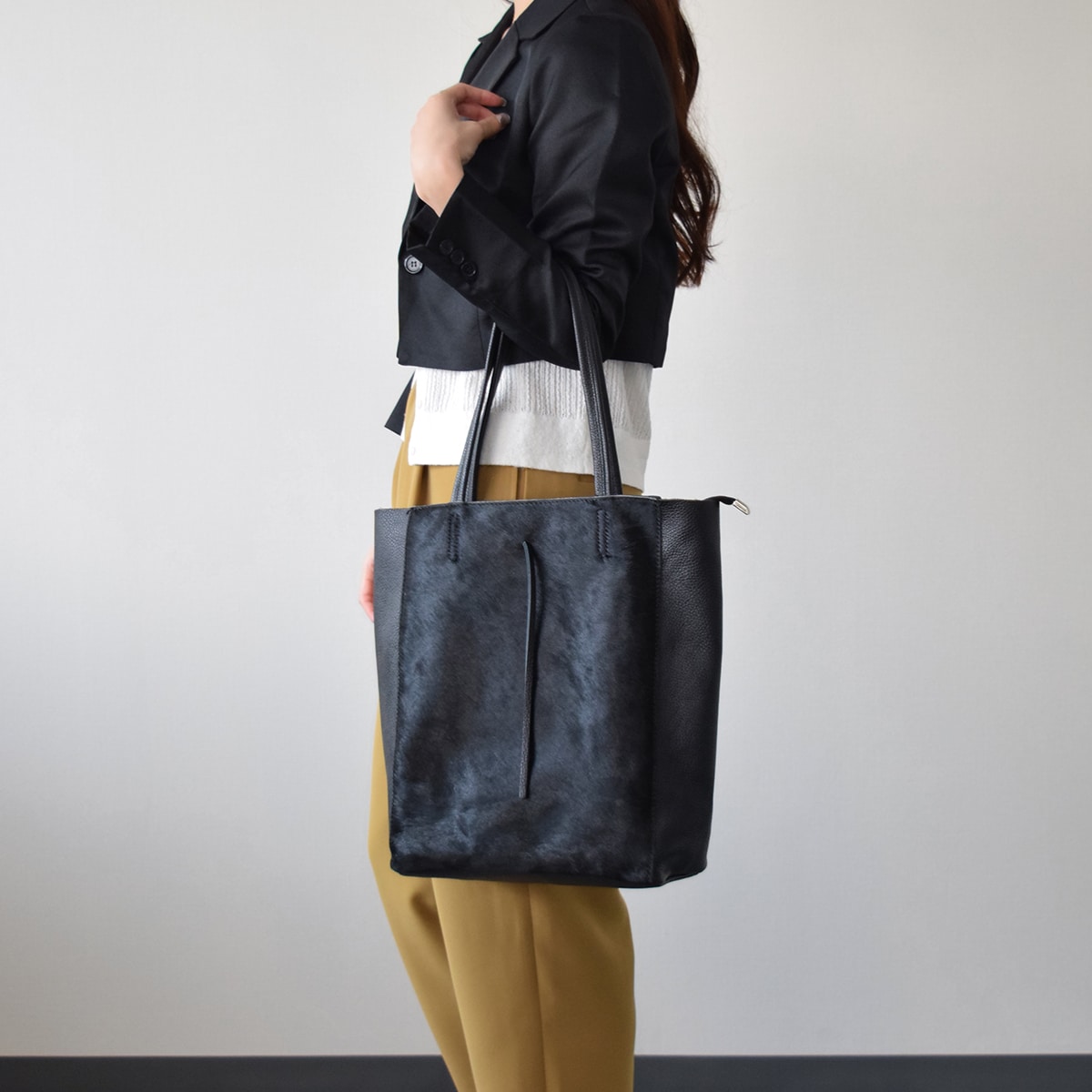 アンドレアカルドネ（Andrea Cardone）/Andrea Cardone◆異素材コンビトートバッグ Andrea Cardone◇異素材コンビトートバッグ | アンドレアカルドネ