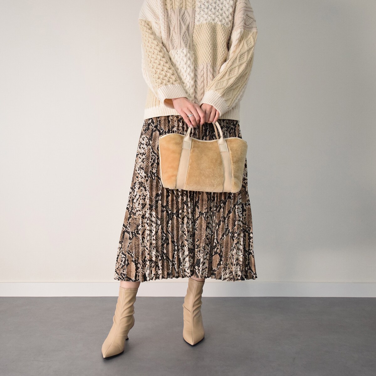 Bonfanti◇レザーハンドルムートンバッグ | ブリジットバーキン