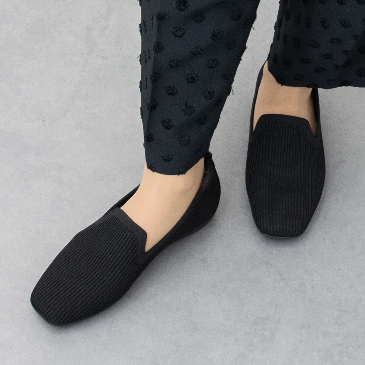 ブソラ（bussola）/bussola ブソラ◆1．5cmヒール◆ニットスリッポンシューズ bussola ブソラ◇1.5cmヒール◇ニットスリッポンシューズ | ブソラ