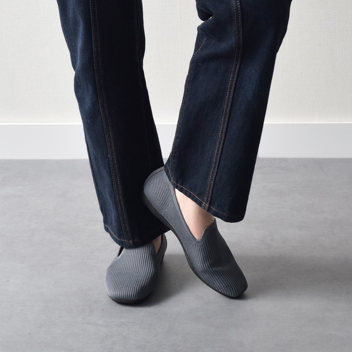 bussola◇2.5cmヒール◇撥水フラットスリッポンシューズ | ブソラ
