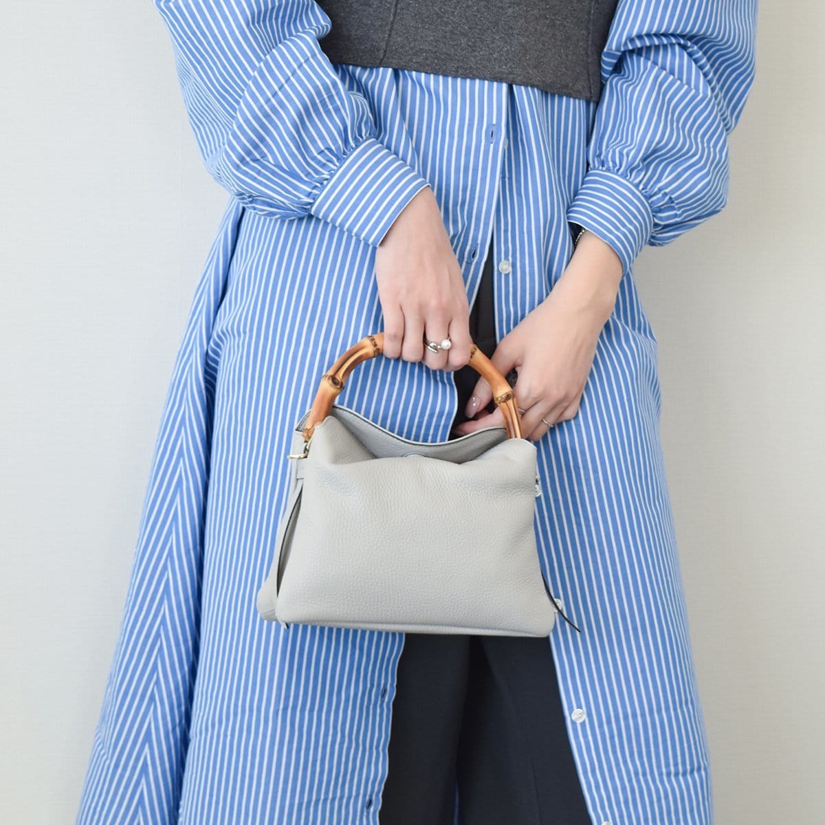 ロリステッラ（LORISTELLA）/LORISTELLA◆バンブーハンドルソフトレザーハンドバッグ LORISTELLA◇バンブーハンドルソフトレザーハンドバッグ