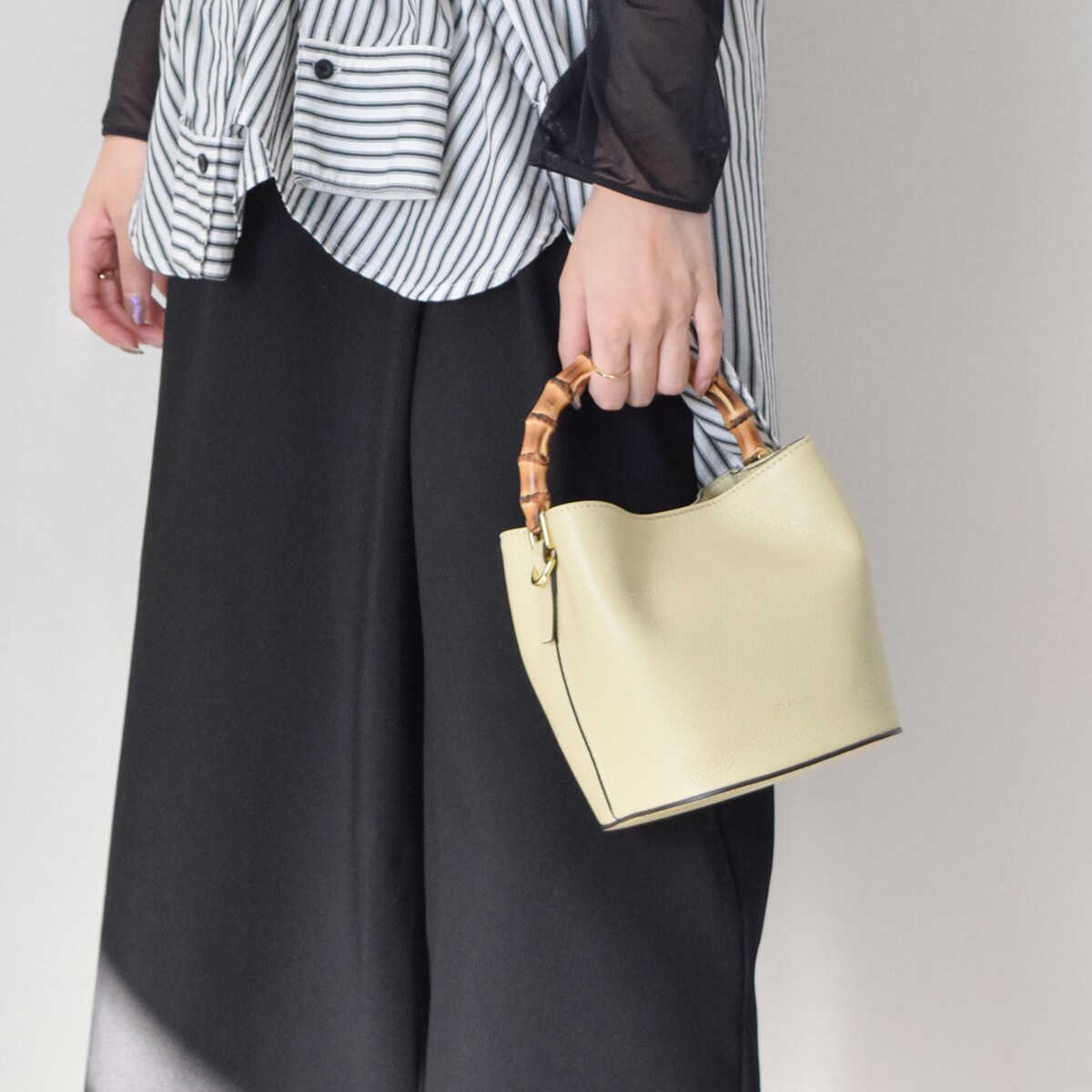 LORISTELLA◇バンブーハンドルレザーバケットバッグ | ロリステッラ