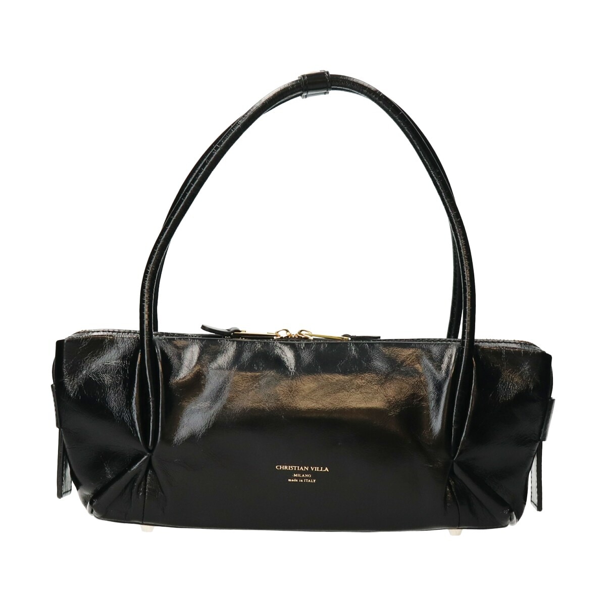 CHRISTIAN VILLA◇横長レザーハンドバッグ | クリスチャンヴィラ