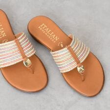 ITALIAN SHOEMAKERS◆2.5cmヒール◆フラットトングサンダル
