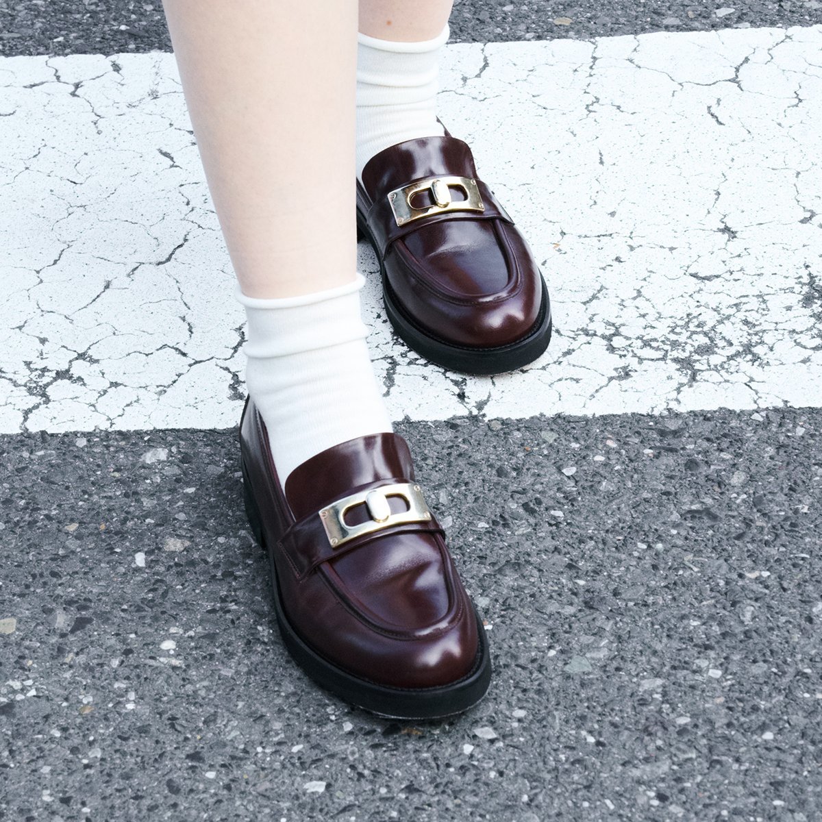 ルカ グロッシ（Luca Grossi）/LUCA GROSSI◆3．2cmヒール◆ラウンドトウメタルオーナメントローファー LUCA GROSSI◇3.2cmヒール◇ラウンドトウメタルオーナメントローファー